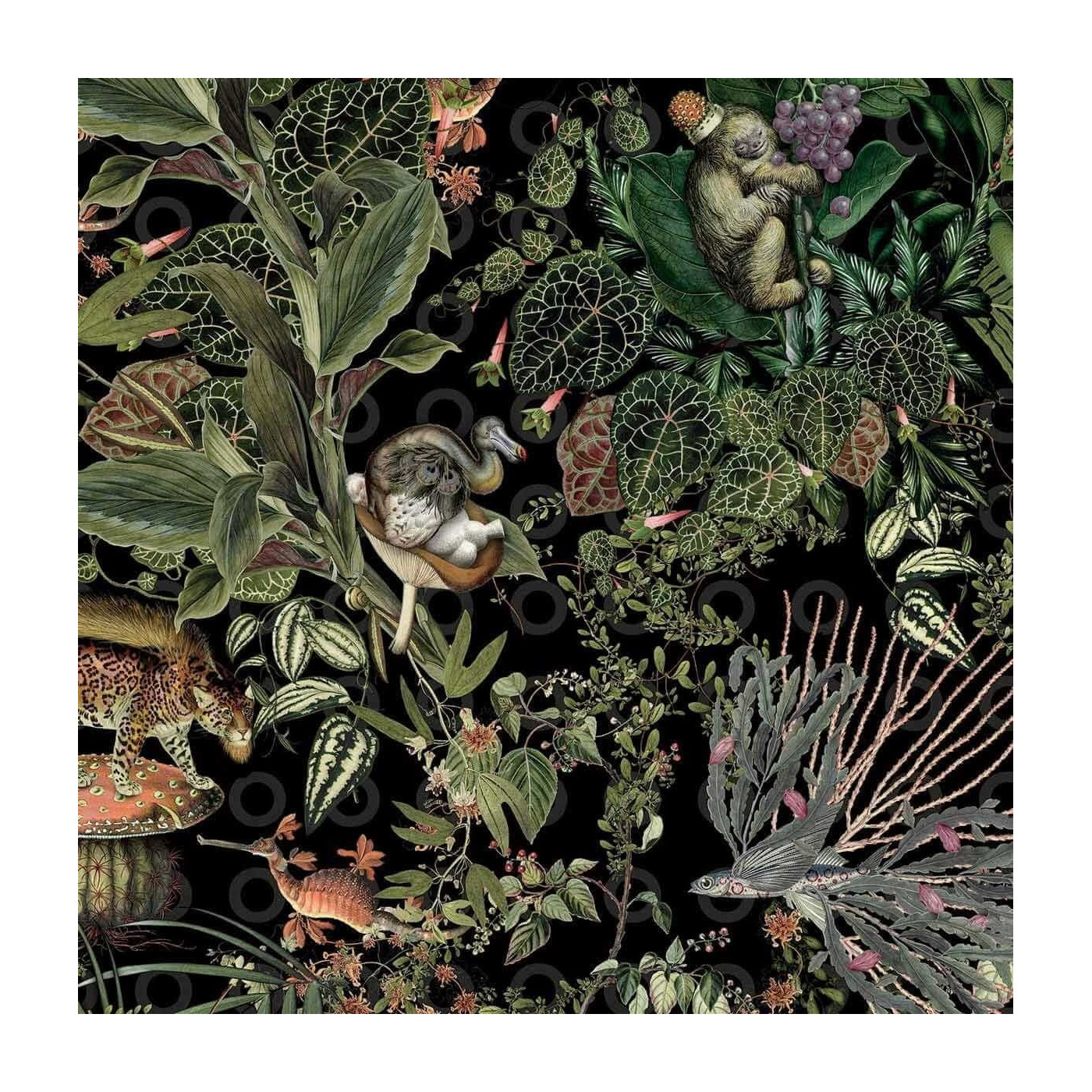 Tapeta Menagerie of Extinct Animals Raven MO2071 Arte Moooi Tapeta Menagerie of Extinct Animals Raven MO2071 Arte Moooi