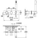 Bateria Wannowa Z Termostatem Axel QW265A Kohlman Bateria Wannowa Z Termostatem Axel QW265A Kohlman