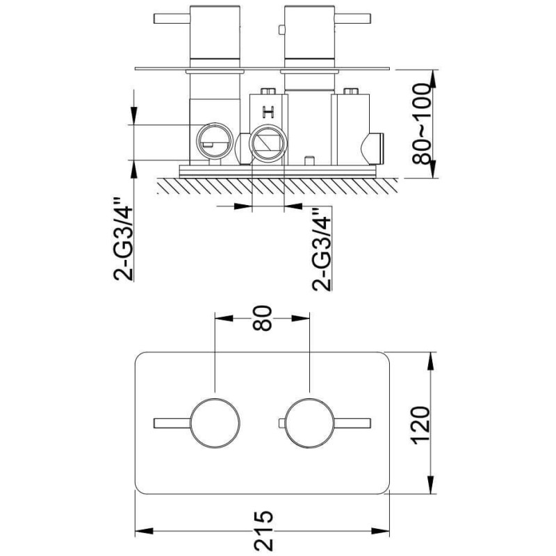 Bateria Wannowa Termostatyczna Axel Gold QW432AGD Kohlman Bateria Wannowa Termostatyczna Axel Gold QW432AGD Kohlman