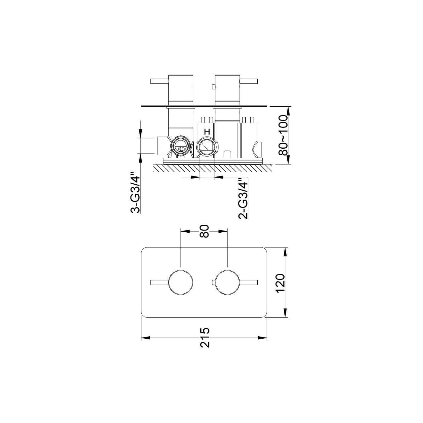Bateria Wannowa Termostatyczna Axel Gold QW433AGD Kohlman Bateria Wannowa Termostatyczna Axel Gold QW433AGD Kohlman