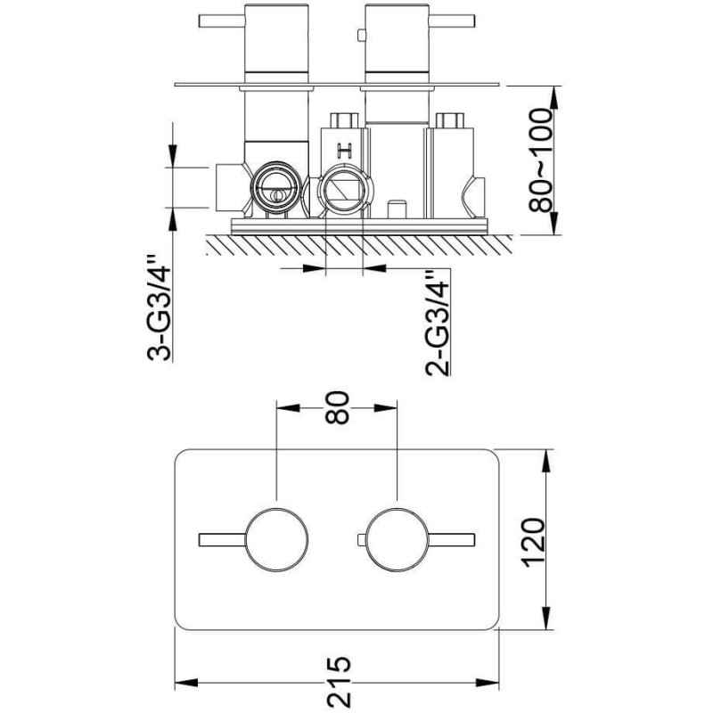 Bateria Wannowa Termostatyczna Axel Gold QW433AGD Kohlman Bateria Wannowa Termostatyczna Axel Gold QW433AGD Kohlman
