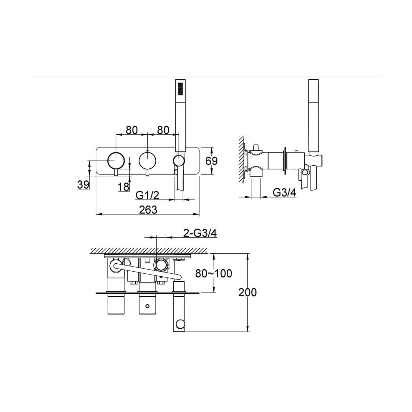 Bateria Wannowa Termostatyczna Axel Gold QW265AGD Kohlman Bateria Wannowa Termostatyczna Axel Gold QW265AGD Kohlman
