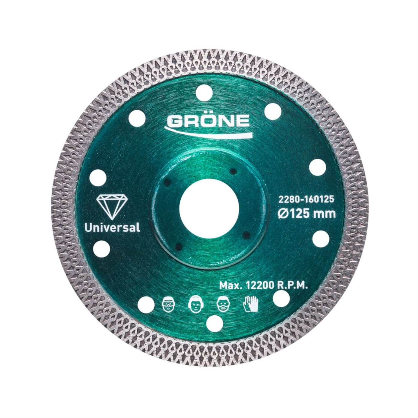 Tarcza Diamentowa 125 x 22,2 mm Z Segmentem Ciągłym Ryflowanym Grone Tarcza Diamentowa 125 x 22,2 mm Z Segmentem Ciągłym Ryflowanym Grone