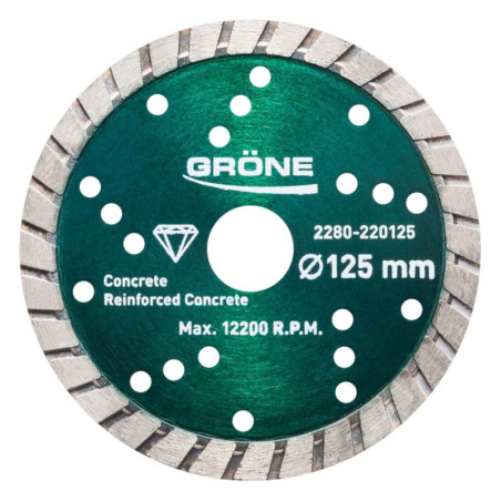 Tarcza Diamentowa 125 x 22,2 Segmentowana Turbo Grone