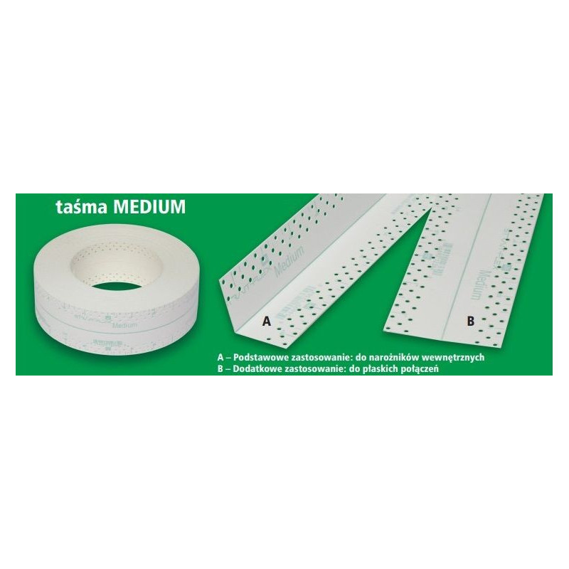 Taśma Medium Do Połączeń Płyt 10 mb Zielony Center-Flex Taśma Medium Do Połączeń Płyt 10 mb Zielony Center-Flex