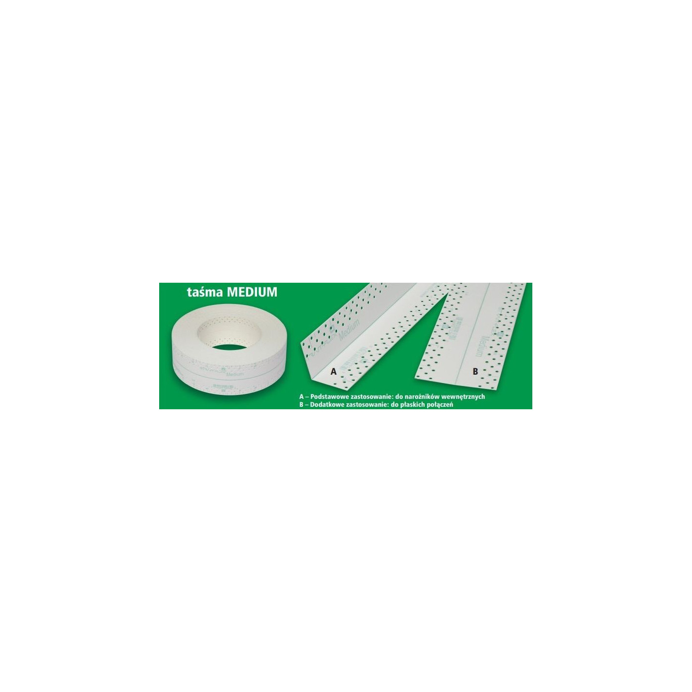 Taśma Medium Do Połączeń Płyt 20 mb Zielony Center-Flex Taśma Medium Do Połączeń Płyt 20 mb Zielony Center-Flex