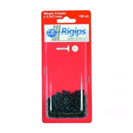 Wkręty Samowiercące Pchełki 3,9x11 100szt Blister 11511866 Rigips