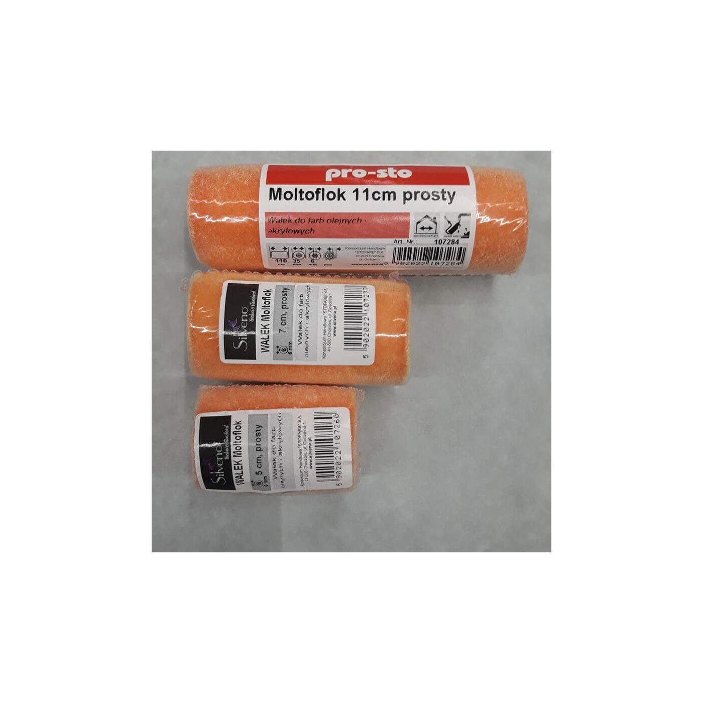 Wałek Moltoflok 5 cm Prosty Pro-Sto Wałek Moltoflok 5 cm Prosty Pro-Sto