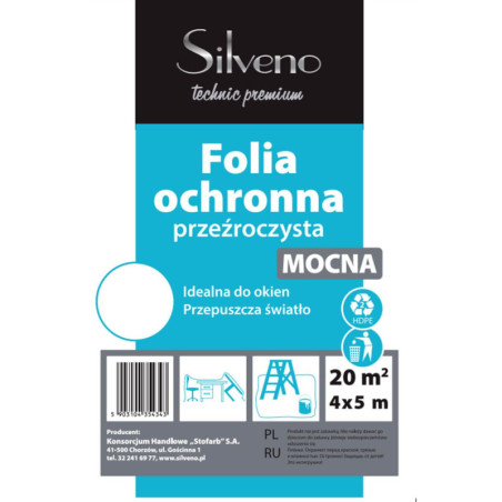 Folia Ochronna Mocna Przeźroczysta 4x5 Silveno