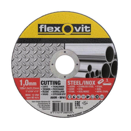 Tarcza 125x1,0x22,23 A 60 R-BF41 STAL/INOX Flexovit