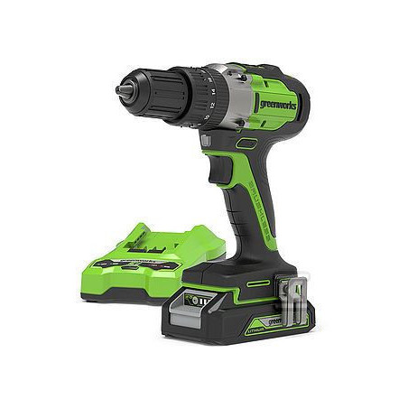 Zestaw Wiertarko-Wkrętarka Gd24Dd60K2 Ładowarka + Aku 2 Ah + Walizka 24V GR3704107UA Greenworks