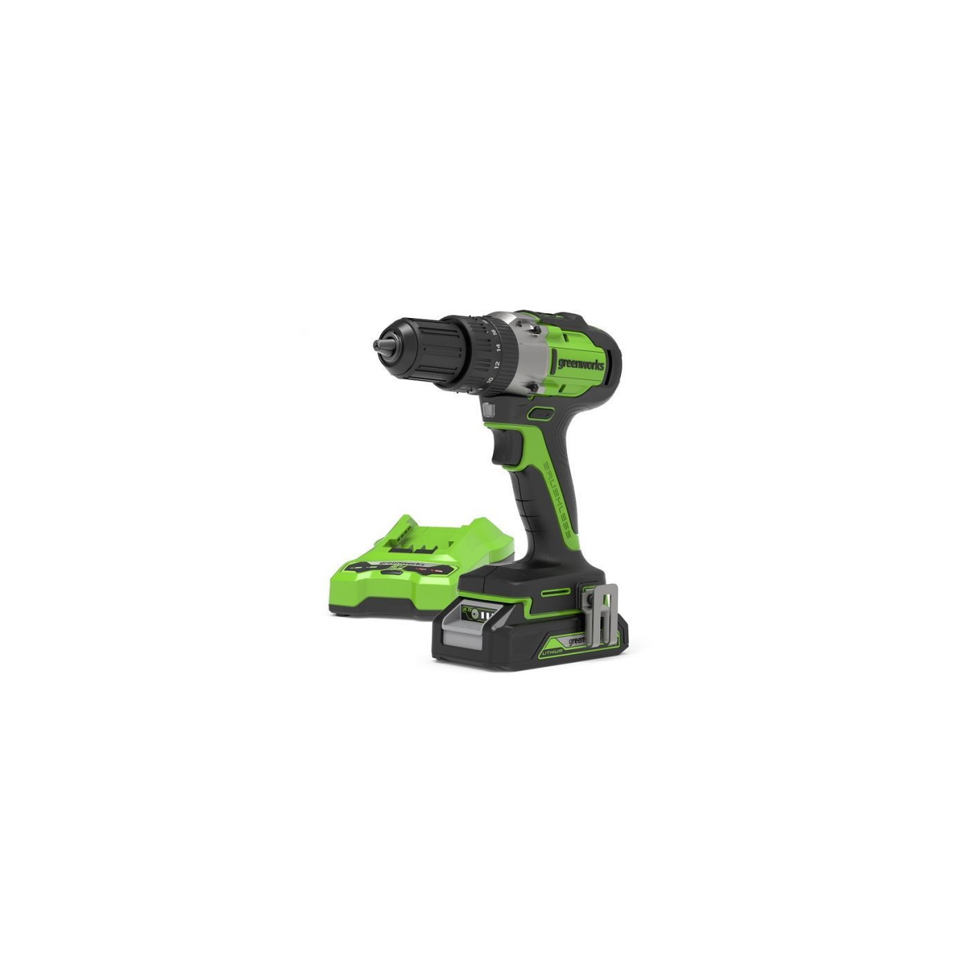 Zestaw Wiertarko-wkrętarka Gd24Dd35K2 + Ładowarka + Aku 2 Ah + Walizka 24V GR3704007UA Greenworks Zestaw Wiertarko-wkrętarka Gd24Dd35K2 + Ładowarka + Aku 2 Ah + Walizka 24V GR3704007UA Greenworks