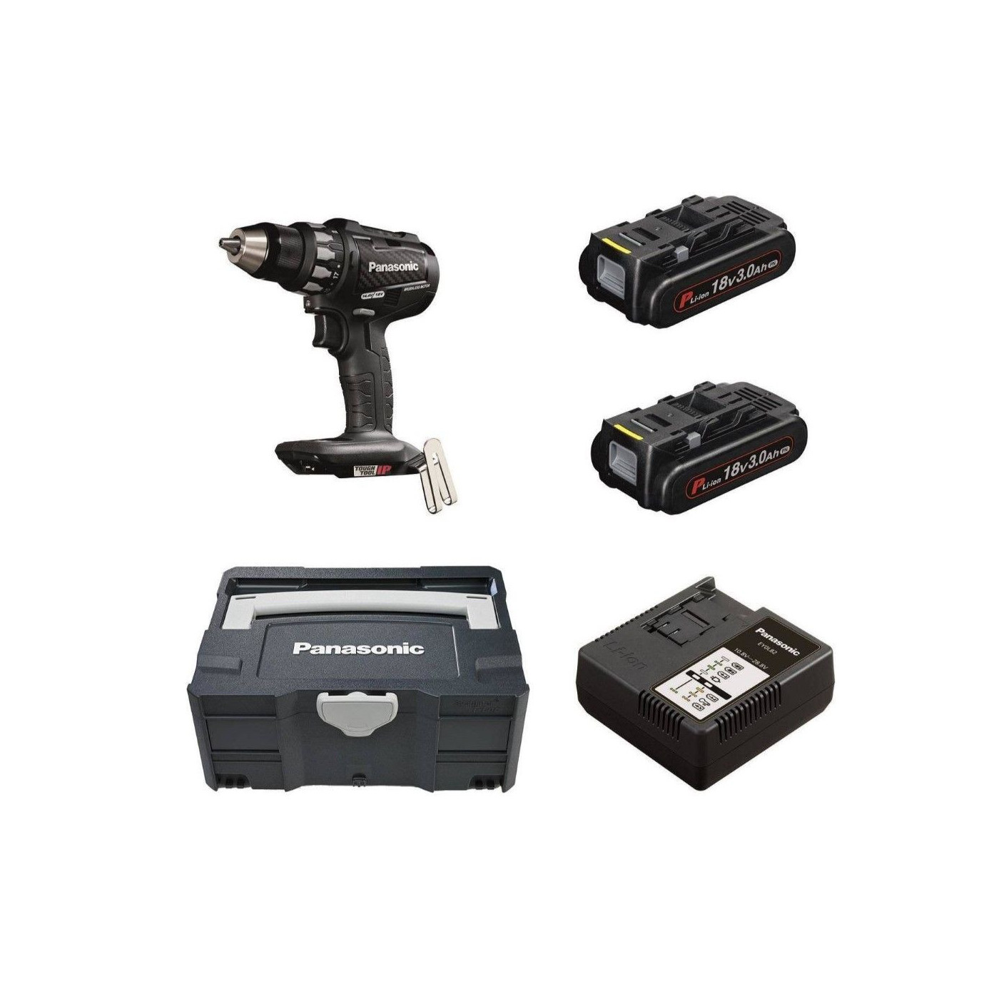 Zestaw Wiertarko-Wkrętarka 18V z 2 x 3,0Ah + Ładowarka + w Systainer PAEY74A2PN2G32 Panasonic Zestaw Wiertarko-Wkrętarka 18V z 2 x 3,0Ah + Ładowarka + w Systainer PAEY74A2PN2G32 Panasonic