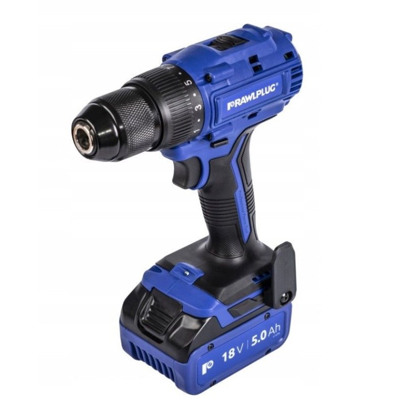 Wiertarko-wkrętarka 18V 70 Nm 2x Akumulator 5,0 Ah Szybka Ładowarka 6,5A RawlCase R-PDD18-70-XL2 Wiertarko-wkrętarka 18V 70 Nm 2x Akumulator 5,0 Ah Szybka Ładowarka 6,5A RawlCase R-PDD18-70-XL2
