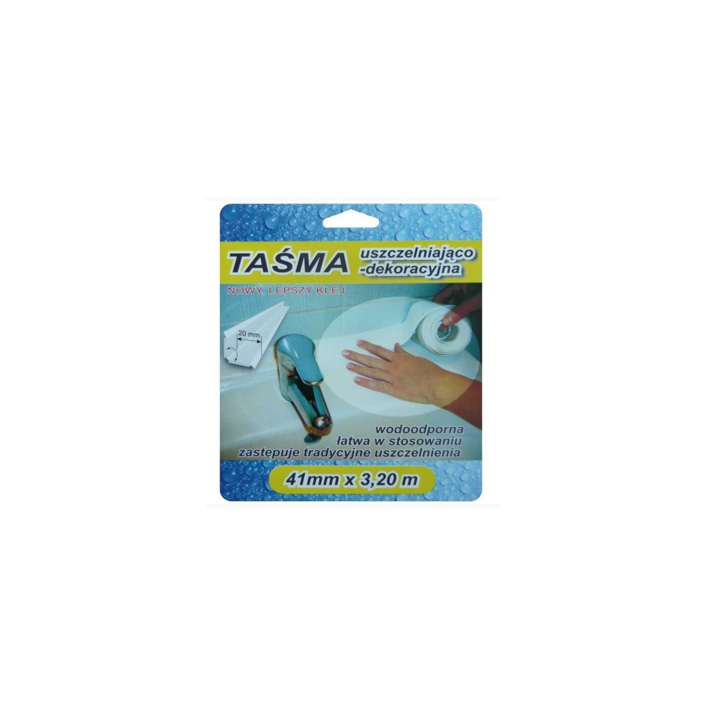 Taśma Wykończeniowa Silikonowa 41mm x 3,2m Unimet Taśma Wykończeniowa Silikonowa 41mm x 3,2m Unimet