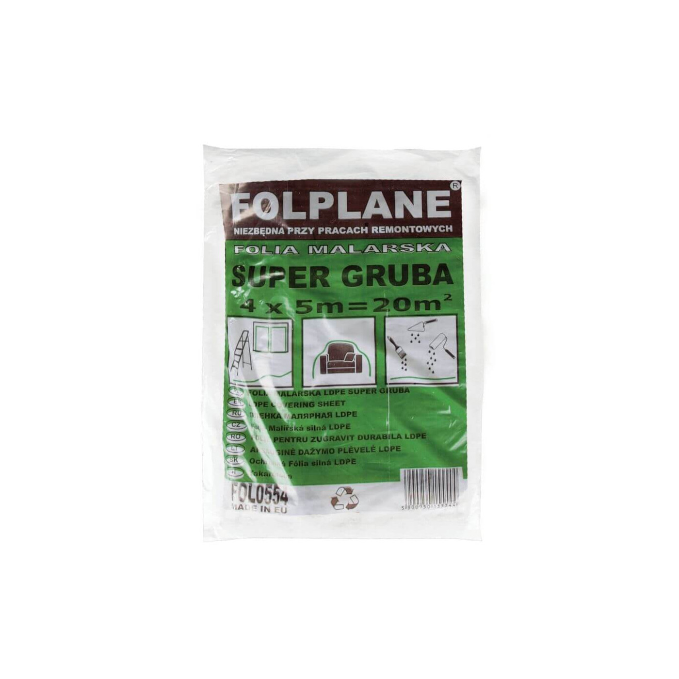 Folia Malarska Super Gruba 4x5 m Marrob Folia Malarska Super Gruba 4x5 m Marrob