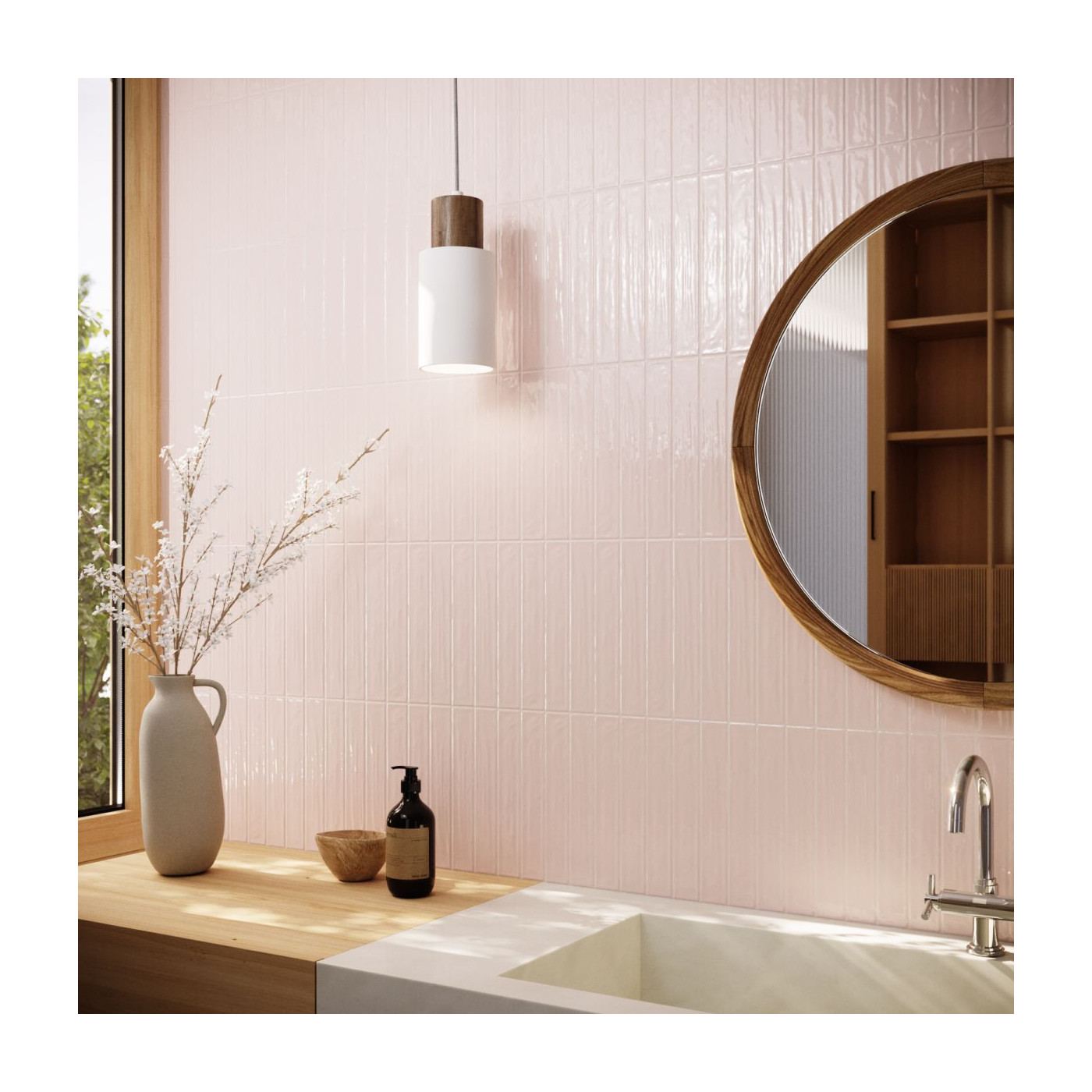 Płytka Ścienna Ava Pink Blush Połysk 5x30 Vilar Albaro Płytka Ścienna Ava Pink Blush Połysk 5x30 Vilar Albaro