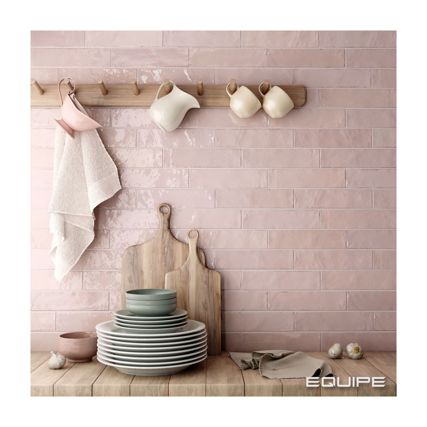 Płytka Ścienna Tribeca Tea Rose Połysk 24,6x6 Equipe Płytka Ścienna Tribeca Tea Rose Połysk 24,6x6 Equipe