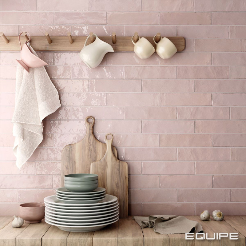 Płytka Ścienna Tribeca Tea Rose Połysk 24,6x6 Equipe Płytka Ścienna Tribeca Tea Rose Połysk 24,6x6 Equipe