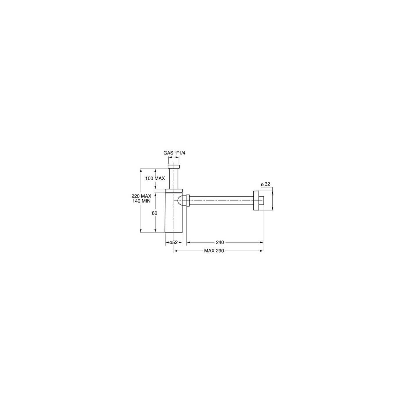 Półsyfon Umywalkowy Chrom 0595EC25K7 Trend Armatura Półsyfon Umywalkowy Chrom 0595EC25K7 Trend Armatura