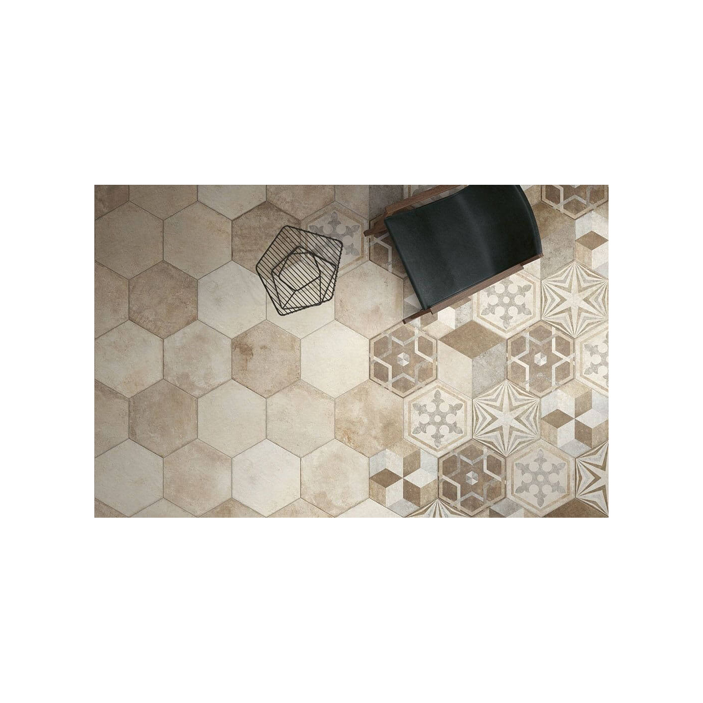 Płytka Podłogowa Heritage Exagona Beige 34,5x40 Fioranese Płytka Podłogowa Heritage Exagona Beige 34,5x40 Fioranese