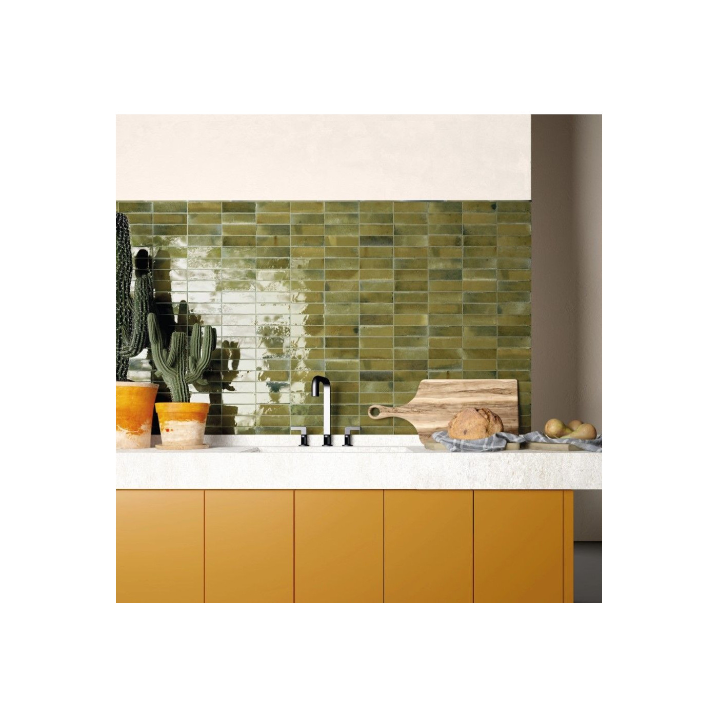 Płytka Ścienna Hanoi Wild Olive 6,5x20 Equipe Płytka Ścienna Hanoi Wild Olive 6,5x20 Equipe