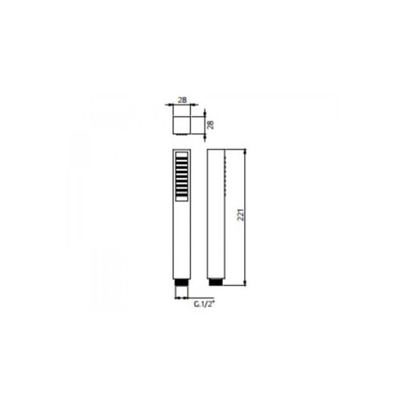 Słuchawka Prysznicowa + Wąż Italo 9910A910G Palazzani Słuchawka Prysznicowa + Wąż Italo 9910A910G Palazzani