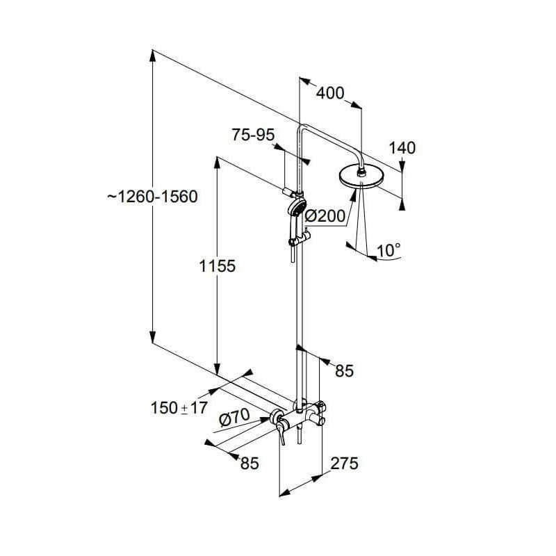 Zestaw Prysznicowy Logo 6808305-00 Kludi Zestaw Prysznicowy Logo 6808305-00 Kludi
