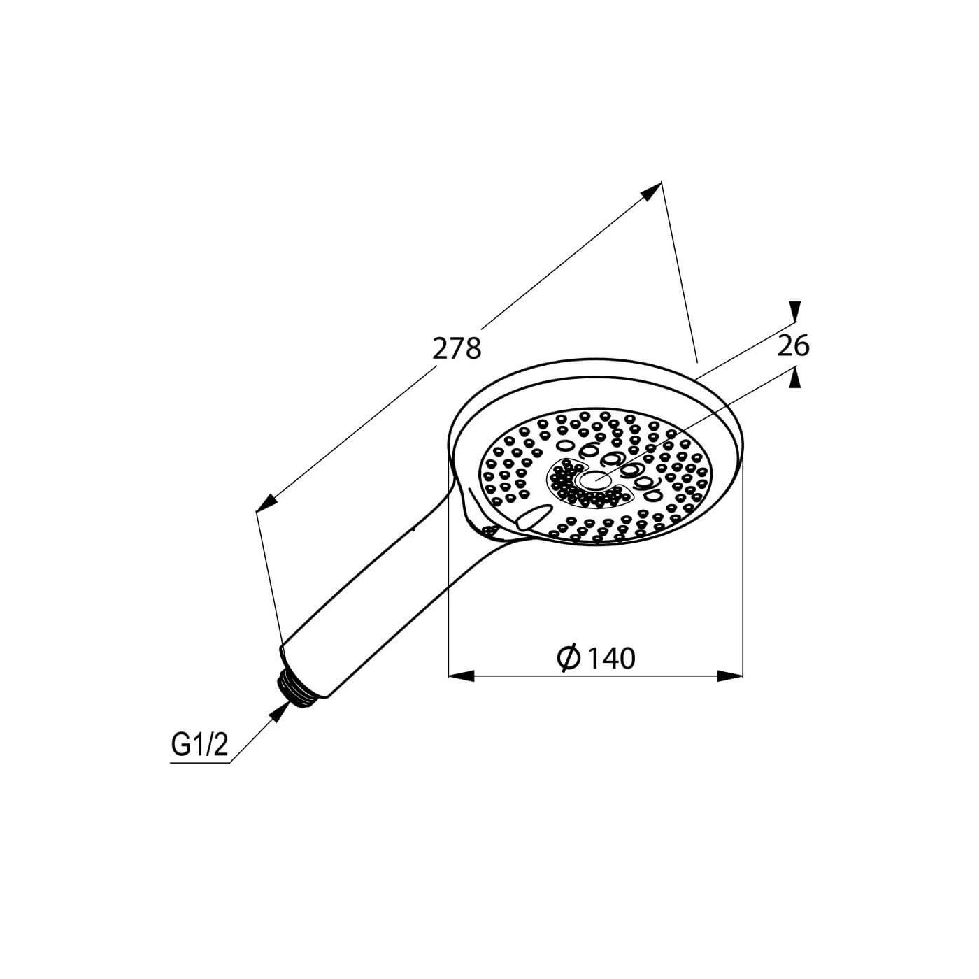 Rączka Natrysku Freshline 6790005-00 Kludi Rączka Natrysku Freshline 6790005-00 Kludi