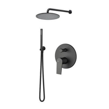 Zestaw Prysznicowy Timea Czarny Mat TIMZES30 Vema