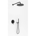 Zestaw Prysznicowy Axel Black QW210ABR25 Kohlman Zestaw Prysznicowy Axel Black QW210ABR25 Kohlman