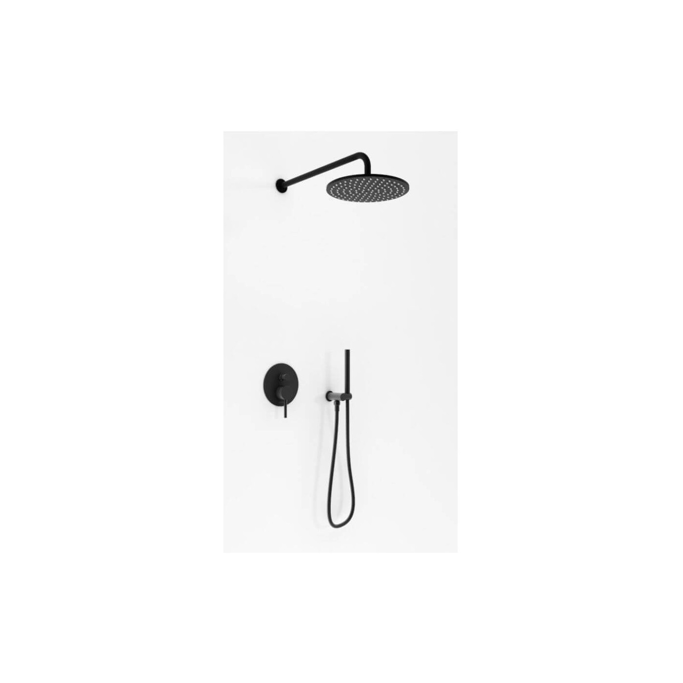 Zestaw Prysznicowy Axel Black QW210ABR25 Kohlman Zestaw Prysznicowy Axel Black QW210ABR25 Kohlman