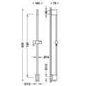 Drążek Prysznicowy Przesuwny 740mm Złoty Mat 03493199OM Tres Drążek Prysznicowy Przesuwny 740mm Złoty Mat 03493199OM Tres