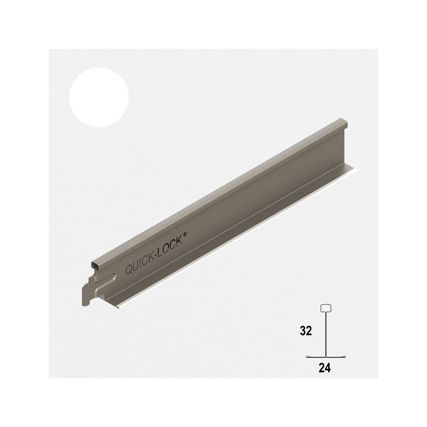 Profil Poprzeczny Quick Lock T24/32 0.6M 11514256 Rigips Profil Poprzeczny Quick Lock T24/32 0.6M 11514256 Rigips