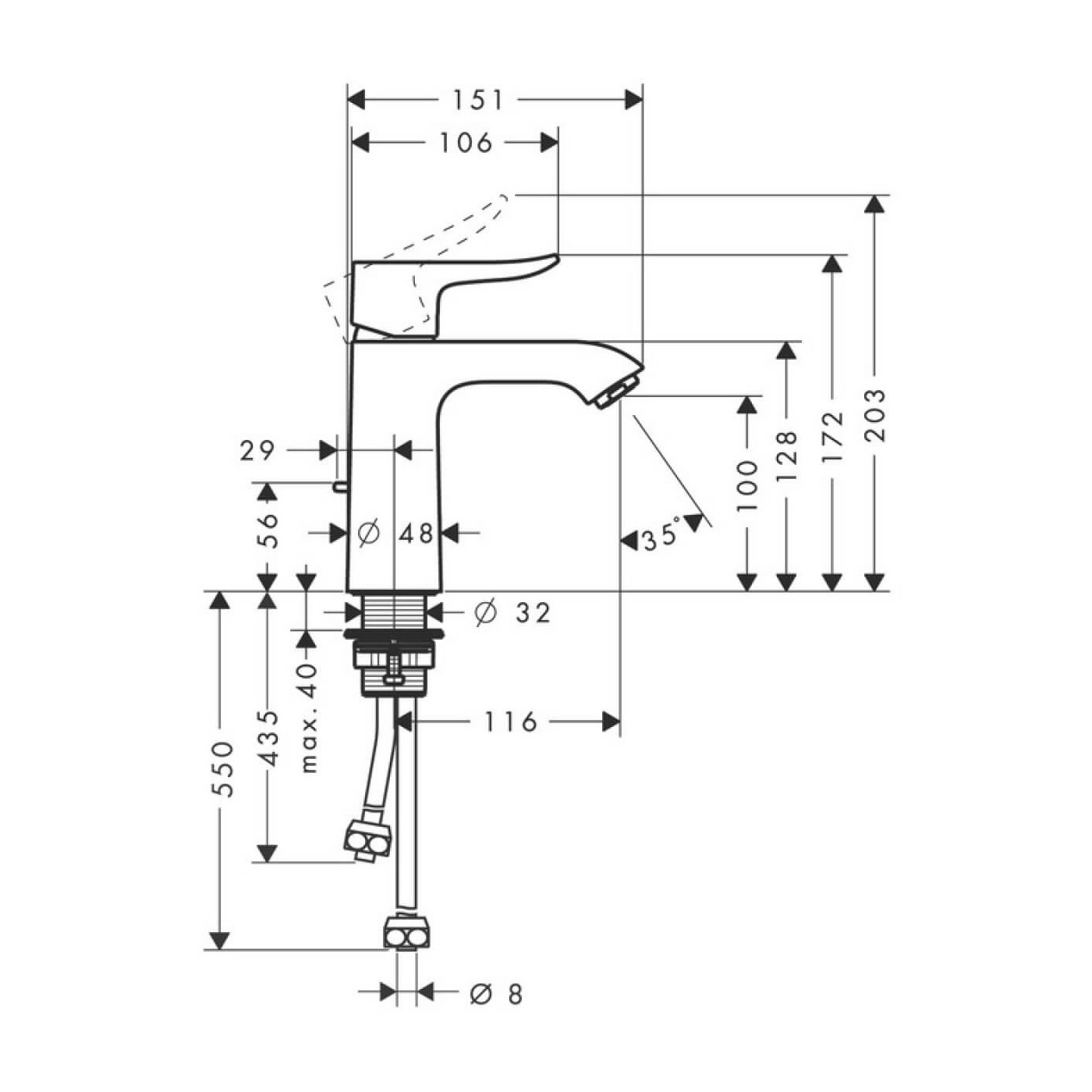 Bateria Umywalkowa Metris 31074000 Hansgrohe Bateria Umywalkowa Metris 31074000 Hansgrohe