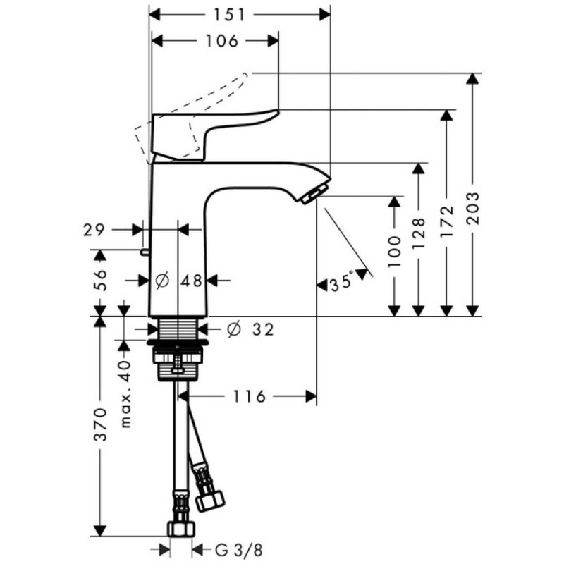 Bateria Umywalkowa Metris E2 31080000 Hansgrohe Bateria Umywalkowa Metris E2 31080000 Hansgrohe