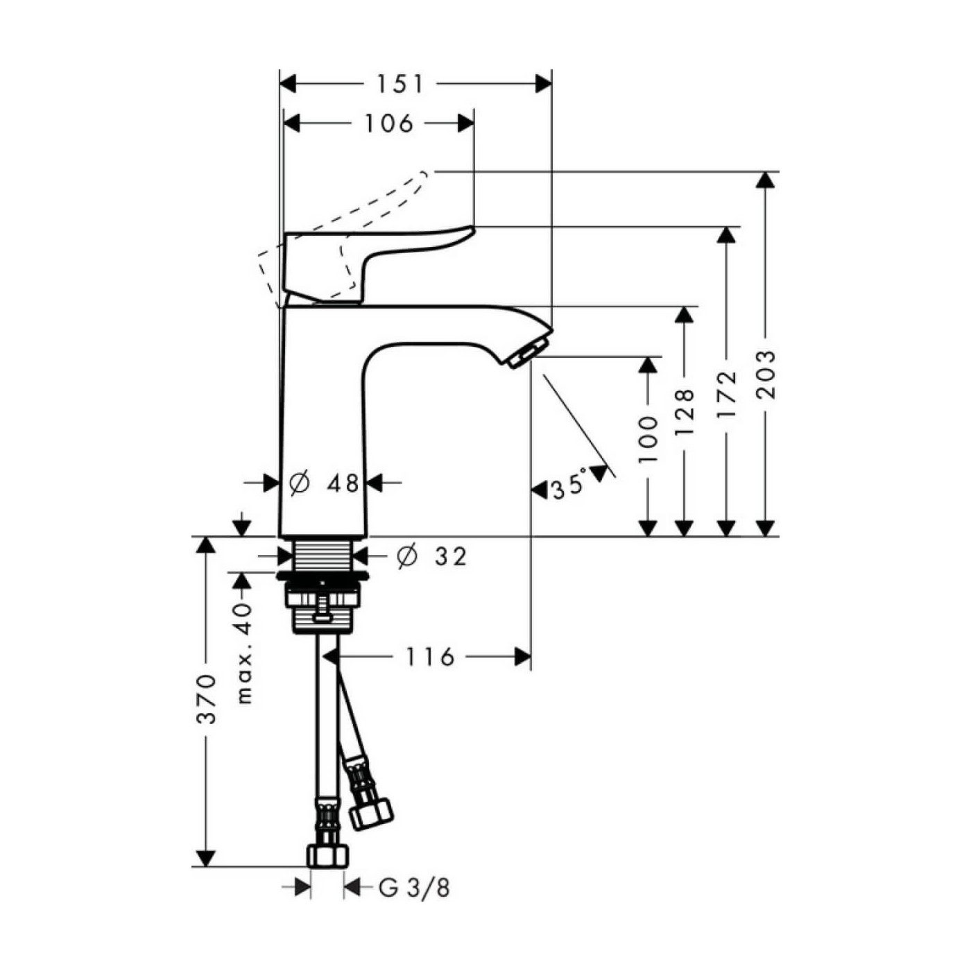 Bateria Umywalkowa Metris 31084000 Hansgrohe Bateria Umywalkowa Metris 31084000 Hansgrohe