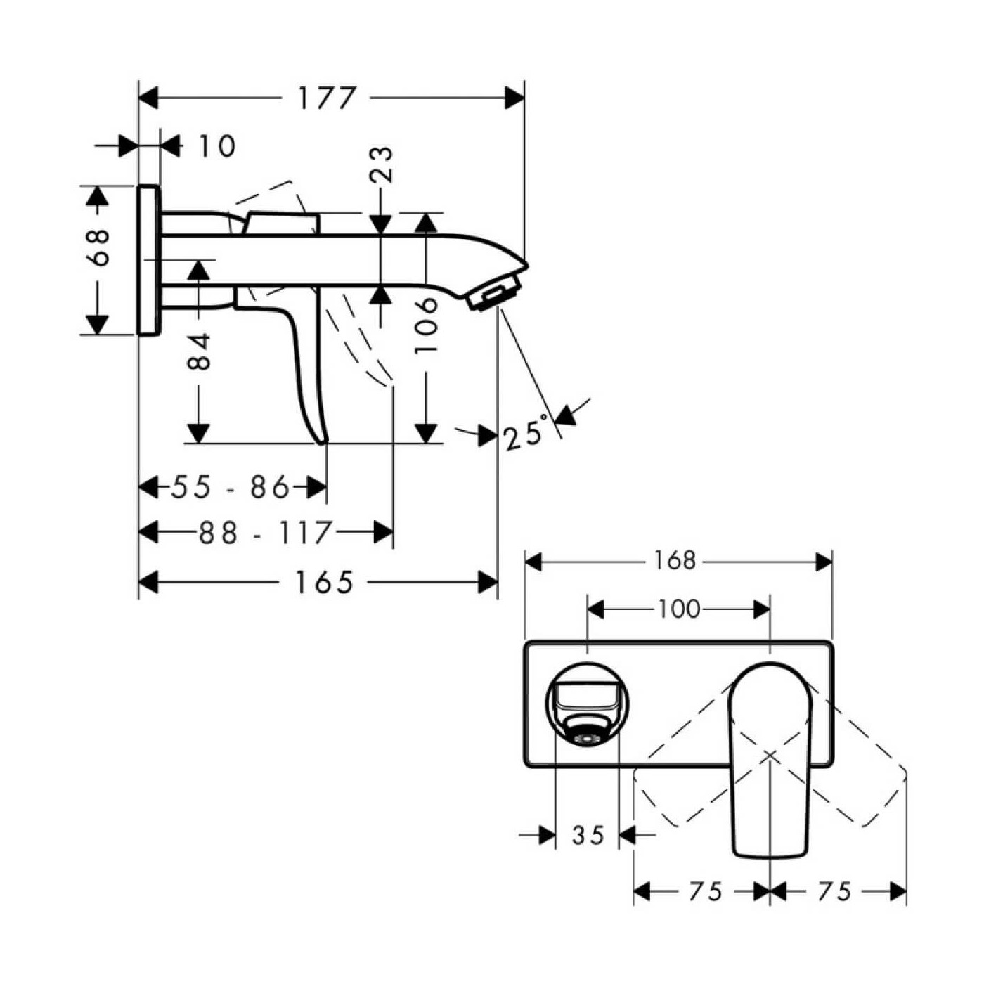 Bateria Umywalkowa Metris 31085000 Hansgrohe Bateria Umywalkowa Metris 31085000 Hansgrohe