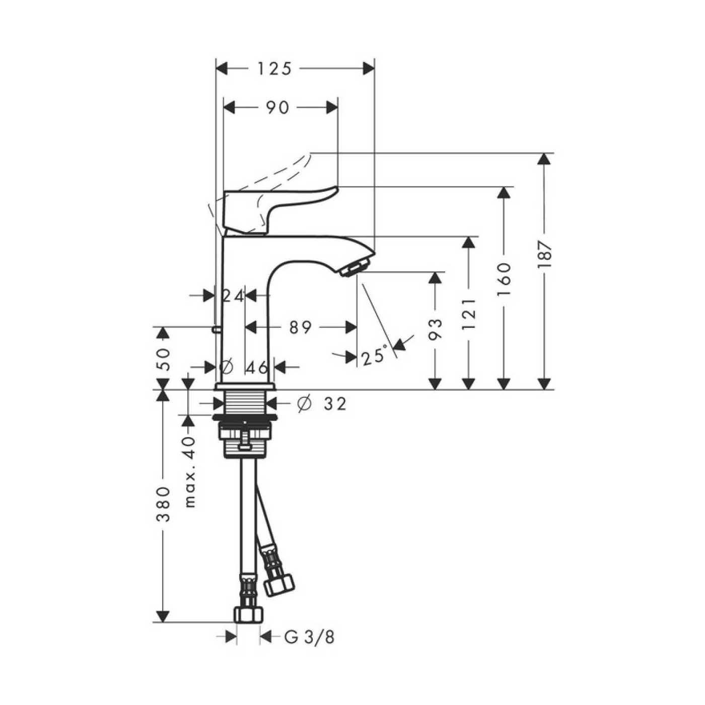 Bateria Umywalkowa Metris 100mm Z Kompletem Odpływowym 31088000 Hansgrohe Bateria Umywalkowa Metris 100mm Z Kompletem Odpływowym 31088000 Hansgrohe