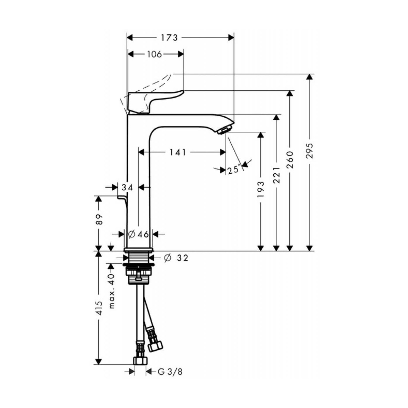 Bateria Umywalkowa Metris E2 31183000 Hansgrohe Bateria Umywalkowa Metris E2 31183000 Hansgrohe