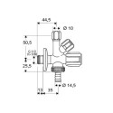 Zawór Kombinowany Kątowy 1/2x3/8x3/4 Comfort Chrom 035450699 Schell Zawór Kombinowany Kątowy 1/2x3/8x3/4 Comfort Chrom 035450699 Schell