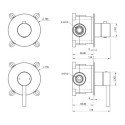 Bateria Prysznicowo Wannowa Podtynkowa Fly Chrom 03045CHR Emporia Bateria Prysznicowo Wannowa Podtynkowa Fly Chrom 03045CHR Emporia