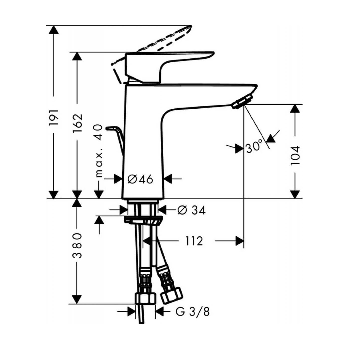 Bateria Umywalkowa Talis E 110 71710000 Hansgrohe Bateria Umywalkowa Talis E 110 71710000 Hansgrohe