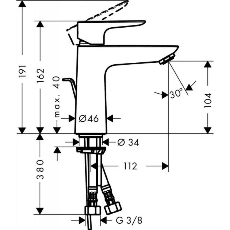 Bateria Umywalkowa Talis E 110 71710000 Hansgrohe Bateria Umywalkowa Talis E 110 71710000 Hansgrohe