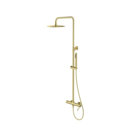 Kolumna Natryskowa 2-Funkcyjna Z Zestawem Natryskowym I Deszczownicą Złoty Szczotkowany 0401205GN Emporia