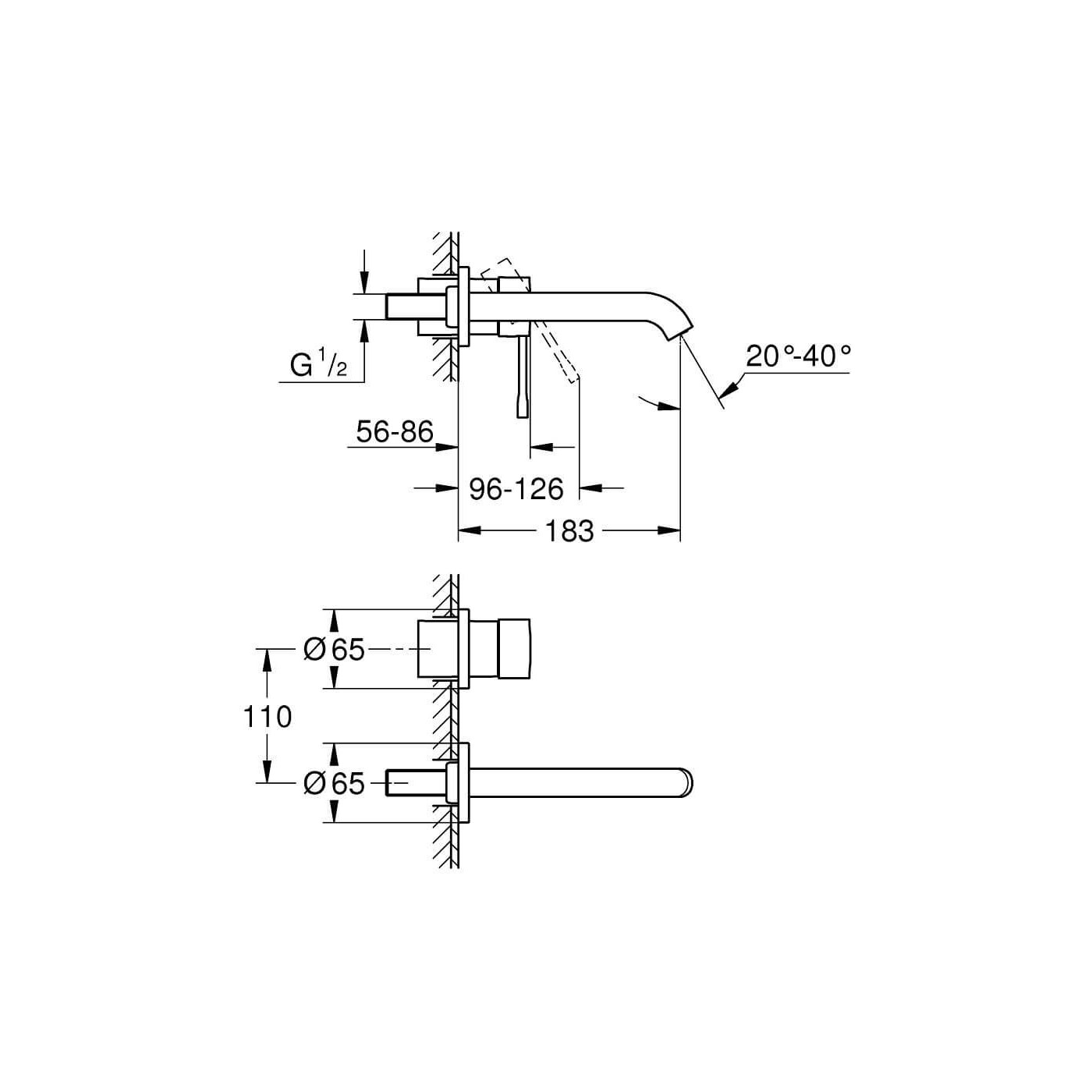 Bateria Umywalkowa Essence Cool Sunrise 19408GL1 Grohe Bateria Umywalkowa Essence Cool Sunrise 19408GL1 Grohe