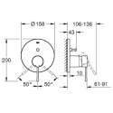Bateria Do Obsługi 2-wyjść Essence Cool Sunrise 24058GL1 Grohe Bateria Do Obsługi 2-wyjść Essence Cool Sunrise 24058GL1 Grohe
