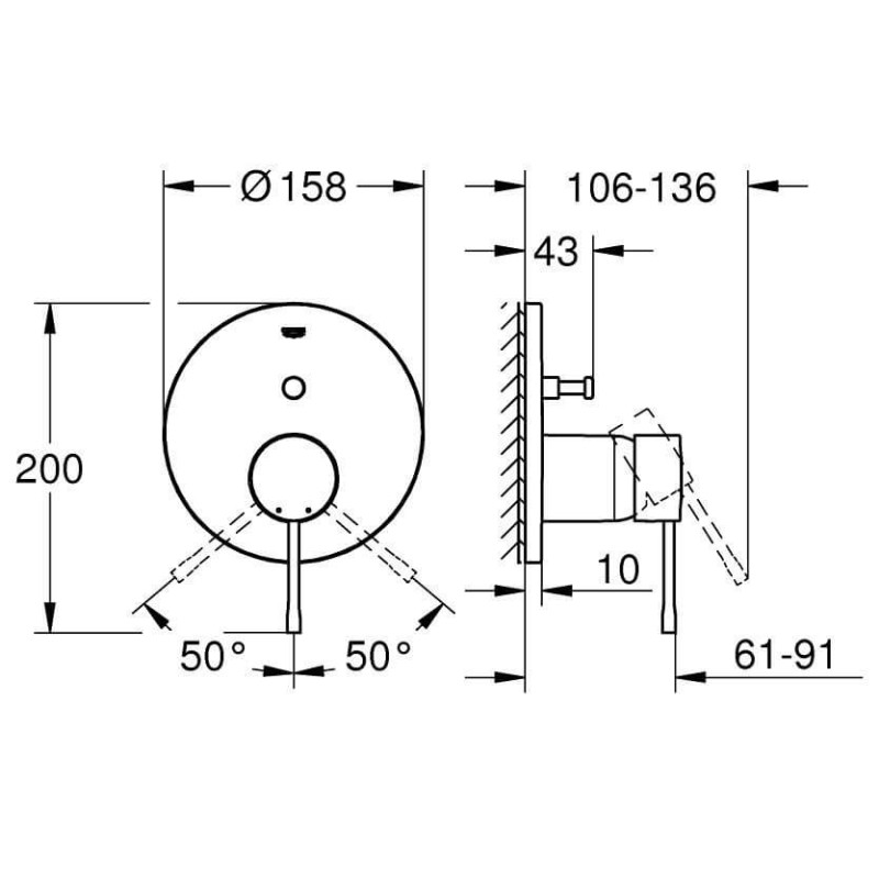 Bateria Do Obsługi 2-wyjść Essence Cool Sunrise 24058GL1 Grohe Bateria Do Obsługi 2-wyjść Essence Cool Sunrise 24058GL1 Grohe
