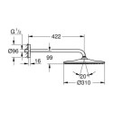 Deszczownica Z Ramieniem 422 mm 1 Strumień Rainshower Mono 310 Brushed Cool Sunrise 26558GN0 Grohe Deszczownica Z Ramieniem 422 mm 1 Strumień Rainshower Mono 310 Brushed Cool Sunrise 26558GN0 Grohe