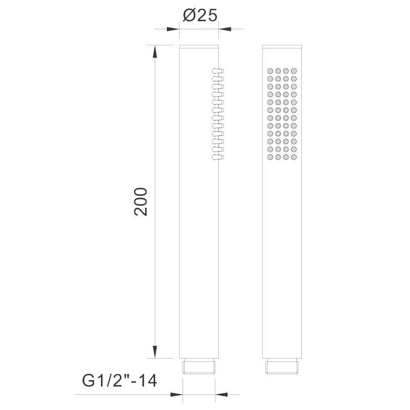 Słuchawka Prysznicowa 1-Funkcyjna Złoty Szczotkowany PVD 040710GN-P Emporia Słuchawka Prysznicowa 1-Funkcyjna Złoty Szczotkowany PVD 040710GN-P Emporia